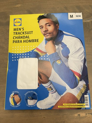 #ad Lidl Adults Shell Jacket amp; Shorts festival Blue White Yellow Size Medium BNWT $32.00