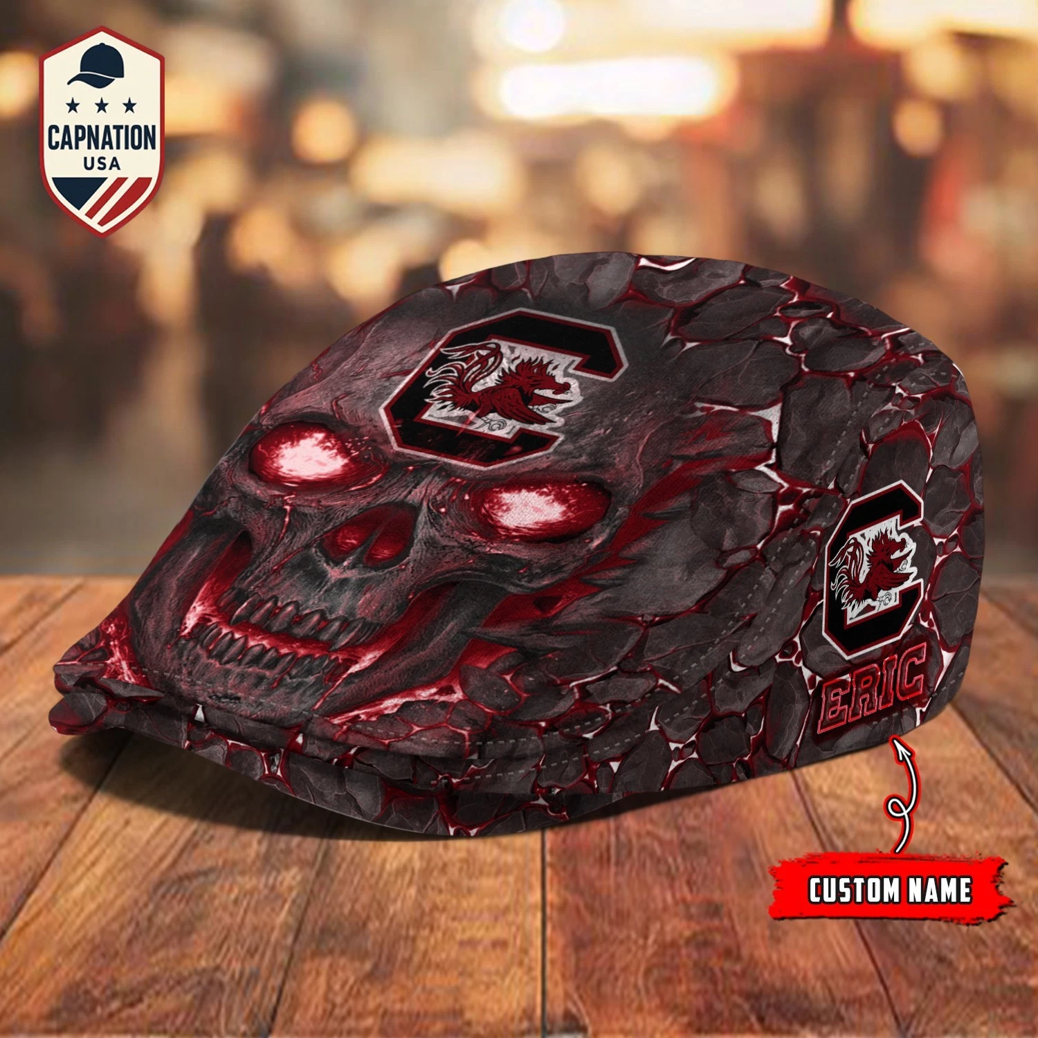 South Carolina Team Gamecocks Jeff Cap Driving Cap Golf Cap Flat Cap