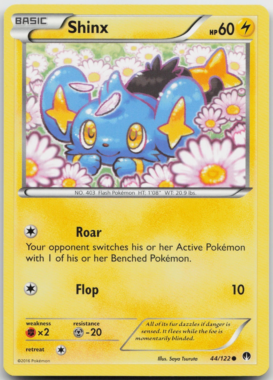 Shinx Common Lightning XY - BREAKpoint 44/122 LP 2016 Saya Tsuruta