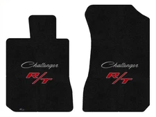 Lloyd Ultimat Front Mats for '70-71 Challenger w/Silver on Black w/ Red on Black