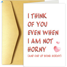 Cheeky Valentine's Day Card for Wife Girlfriend, Naughty Anniversary Horny