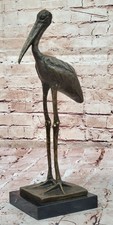 Art by Lost Wax Method Vienna Bronze Bugatti Stork Sculpture Figurine