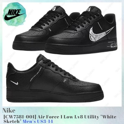 Nike Air Force 1 Low Lv8 Utility White Sketch CW7581-001 Men's US3-14 NEW