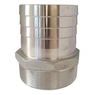 3" Hose Barb x 3" Male NPT Adapter 304 Stainless Steel Hex Fitting