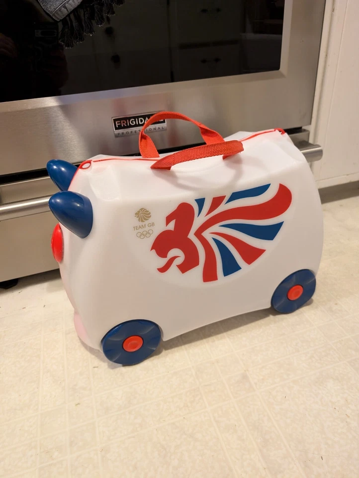 Maleta de paseo Trunki sin llave equipo de Gran Bretaña Juegos Olímpicos carcasa rígida usada en excelente estado Foto 2 de 4