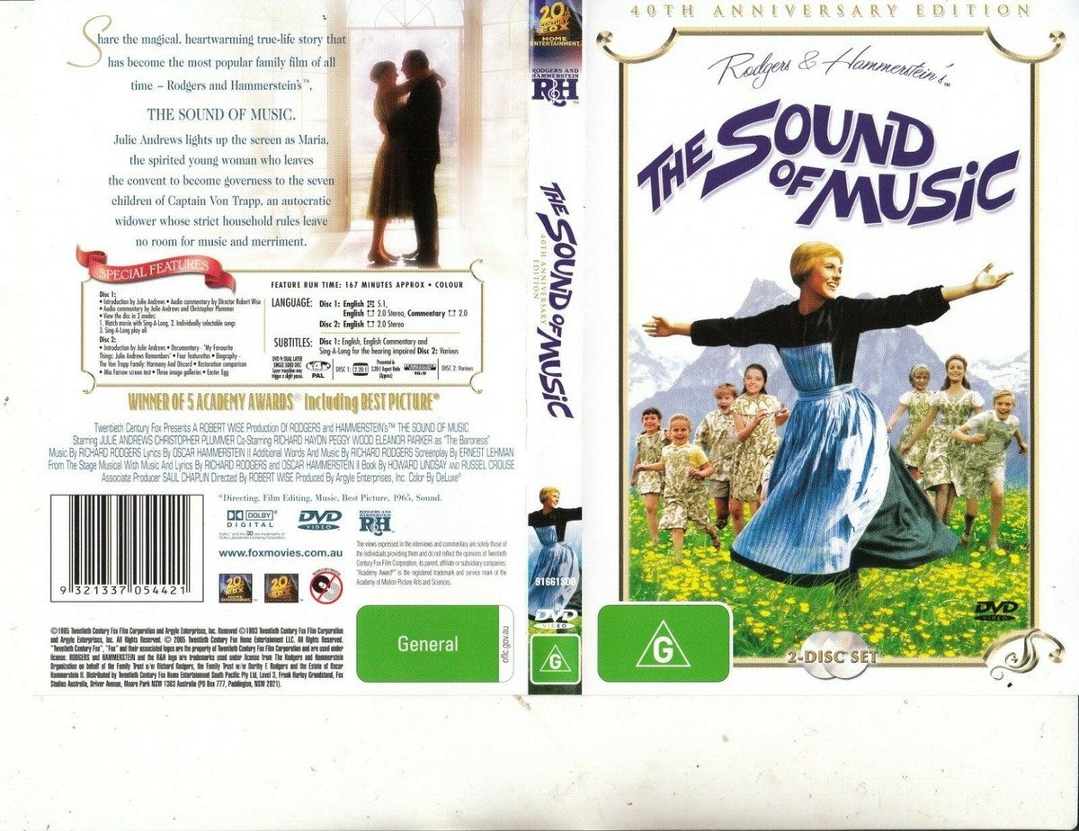 The Sound of Music-1965-Julie Andrews-[2 Disc Set]-Movie-2 DVD | eBay