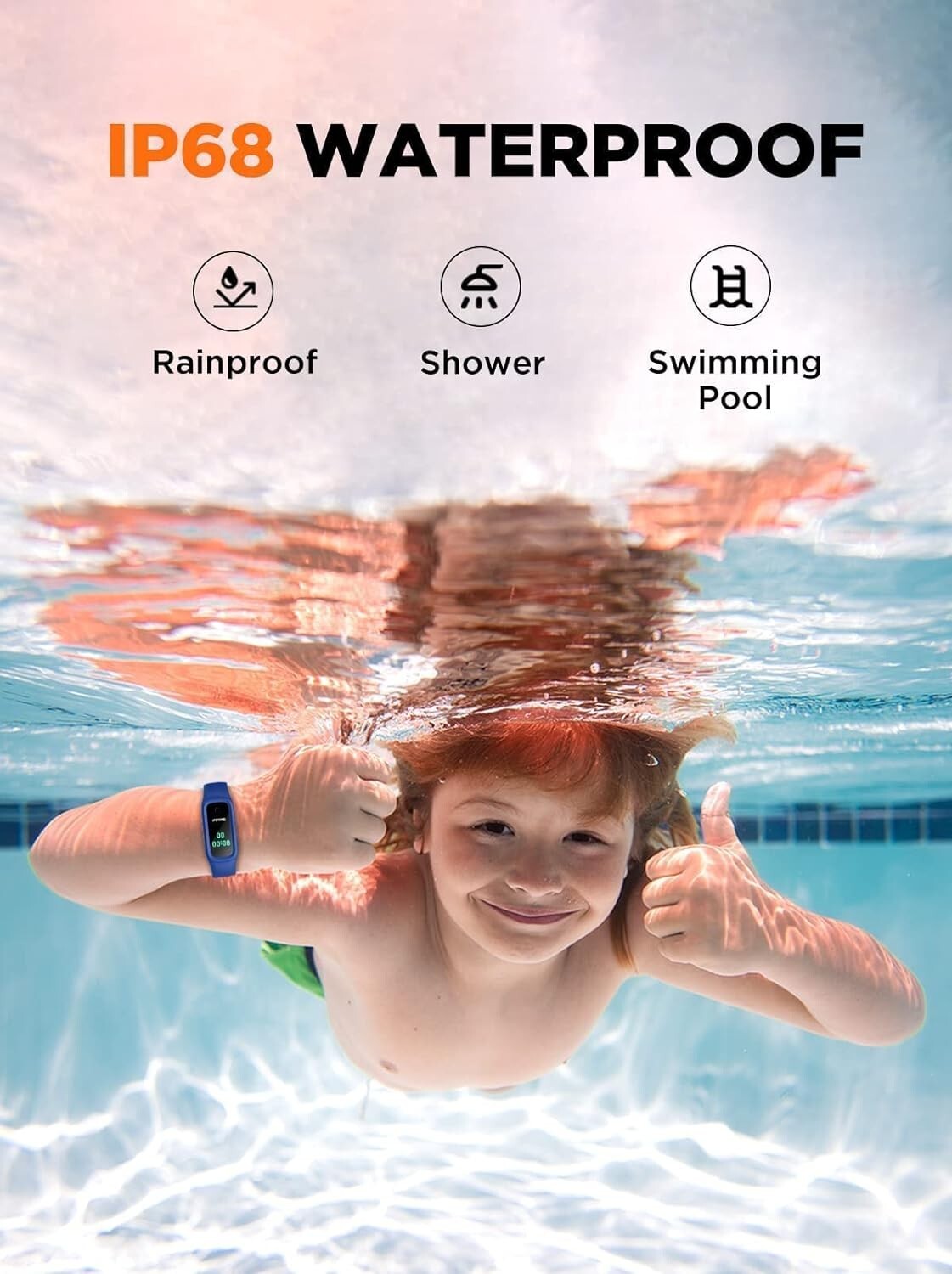 Waterproof Activity Tracker Biggerfiver Kids Fitness Tracker Watch Boys Girls Waterproof Activity ...