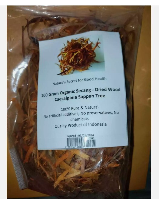 200 GRAM Organic Secang - Dried Wood Caesalpinia Sappan tree For Tea W Tracking