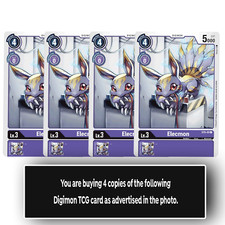 Elecmon - ST6-05 - Common Digimon TCG Card Playset Purple