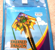 Premier Easy Flyer Kite Emerald Dragon Large 33"x21" NEW IN BAG