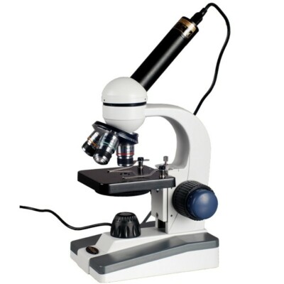 AmScope 40-1000X Schüler LED Mikroskop + USB Digitalkamera Grob & Fein Fokus