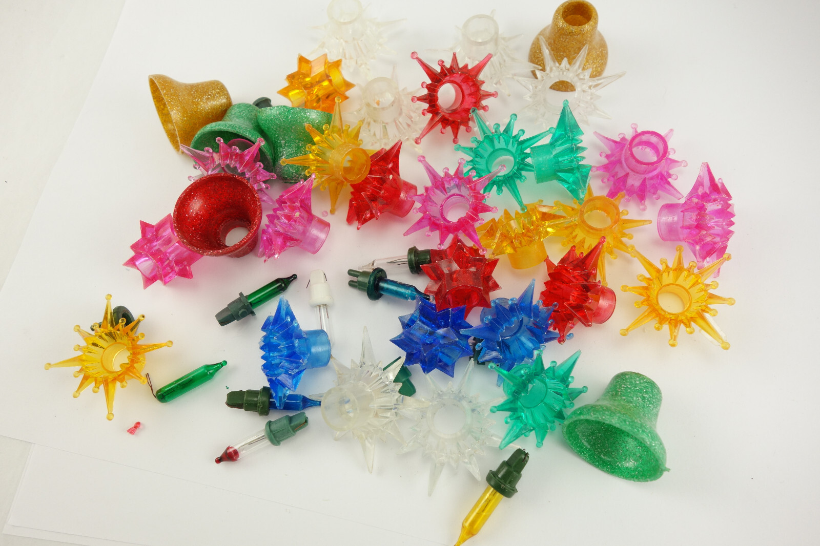 Lot Vintage Multi Colored Plastic Christmas Light Bulb Reflectors eBay