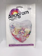 vintage anagram balloon for someone special Heart Shaped Teddy Bear