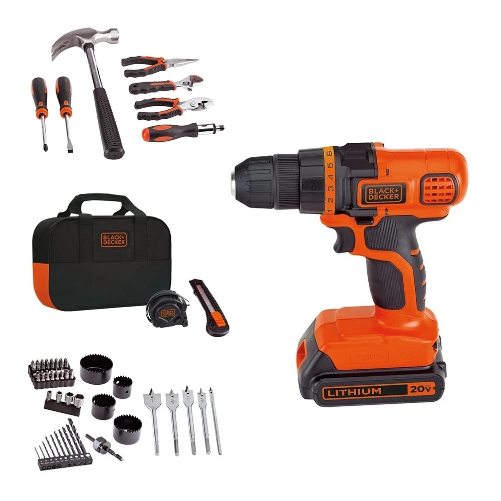 BLACK+DECKER 68-Piece Household Tool Set in the Household Tool Sets  department at