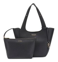 Guess Calista 2 In 1 Tote Schultertasche Shopper Utensilientasche Black Schwarz
