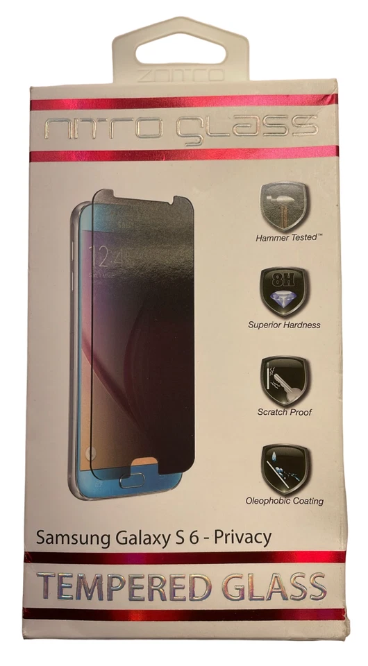 ZNitro Tempered Nitro Glass Screen Protector for Samsung Galaxy S6 - Privacy - Image 2 of 4