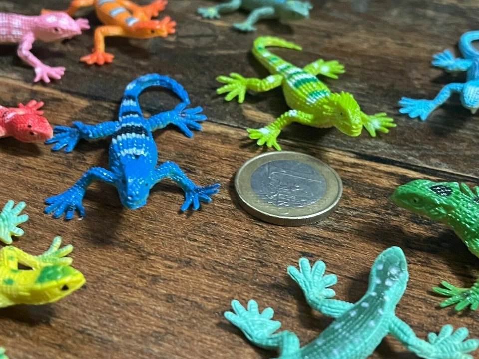 Eidechsen Deko Figuren Salamander mini Gekko 10 Stück Bunt - Bild 3 von 4