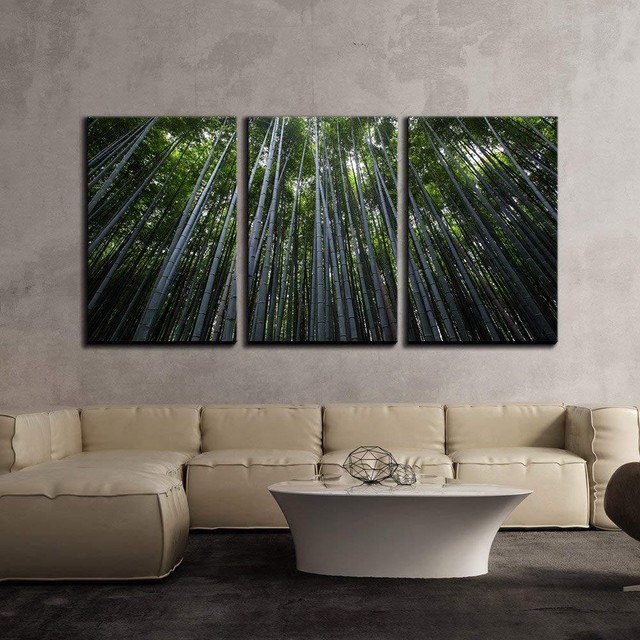 Wall26 Green Bamboo Forest Canvas Art Wall Decor 16 X24 X3 Panels For Sale Online