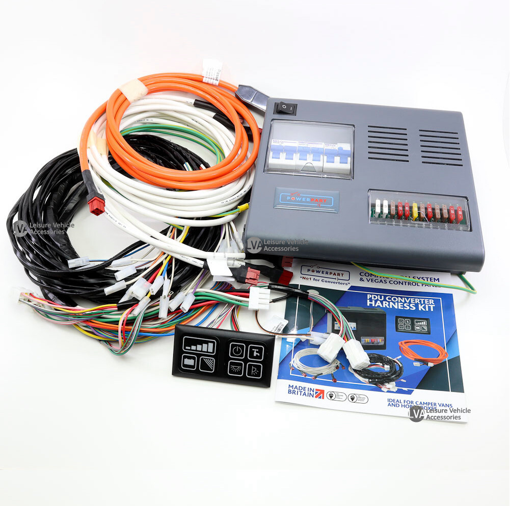 Mains AC PDU 12v DC Power Supply Battery Charger w/ RCD Fusebox Motorhome ME5.1