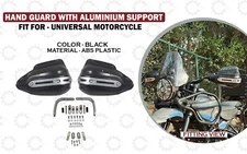 Fit For Universal Motorcycle "Black Hand Guard With Aluminum Support"