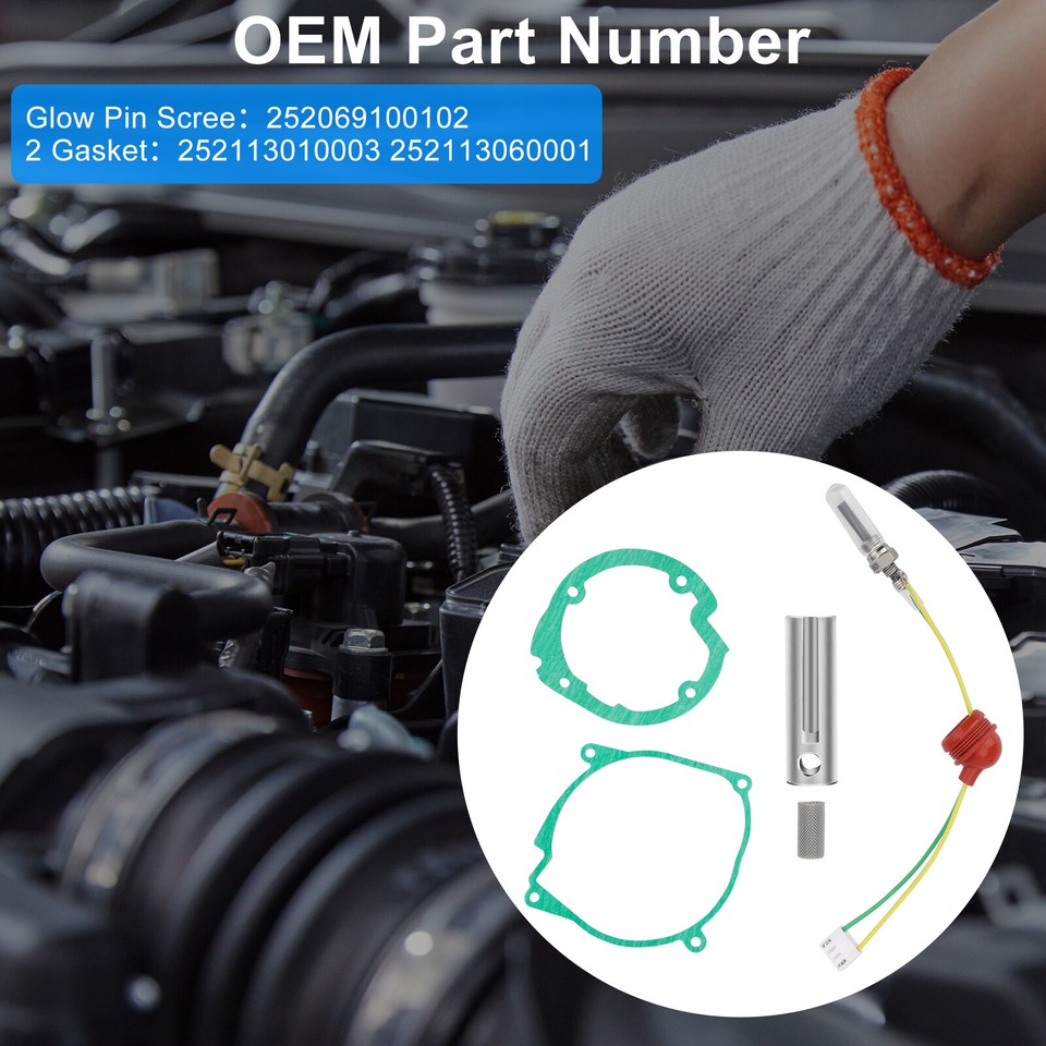 12V 3KW8KW Car Air Diesel Parking Heater Glow Plug + Removal + Gaskets