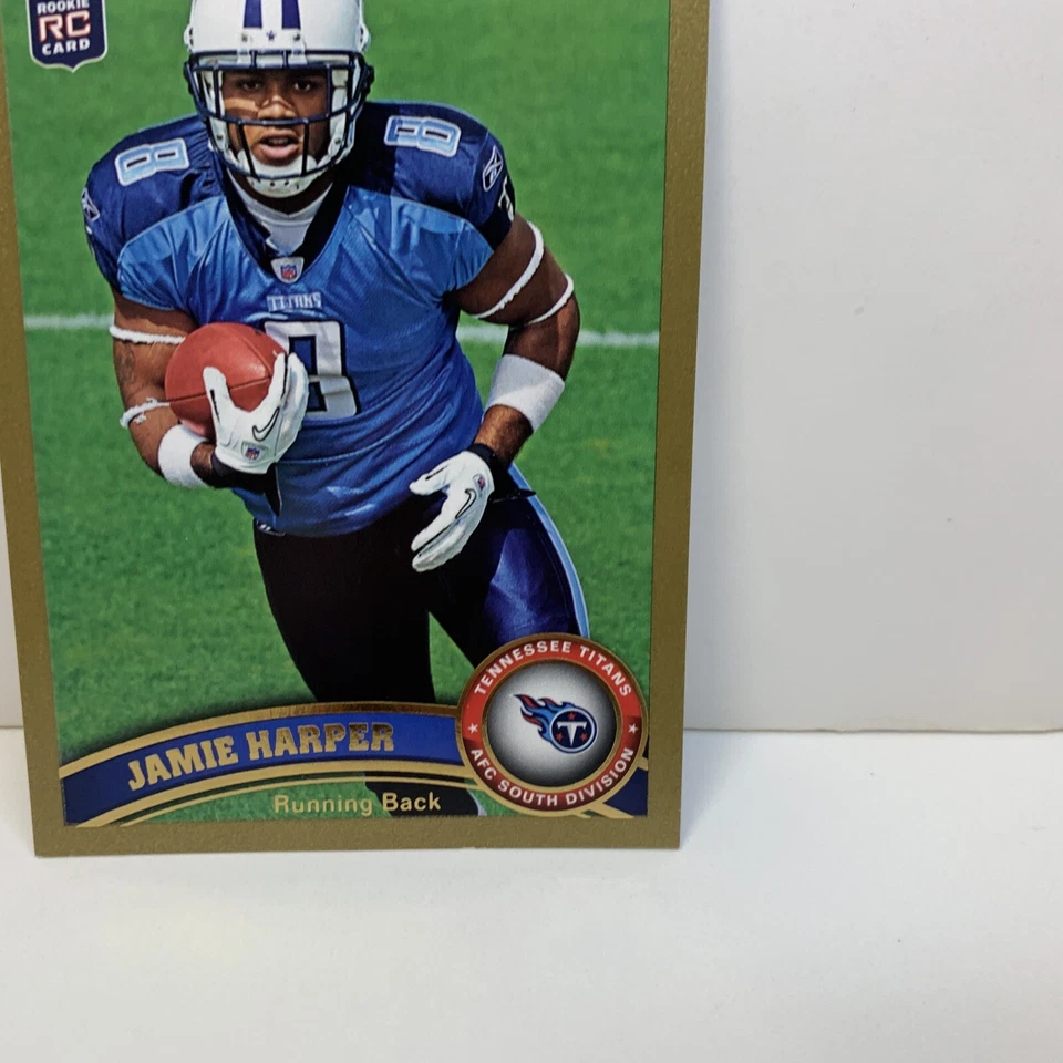 2011 Topps #382 Gold Jamie Harper RC #658/2011 Tennessee Titans Clemson Tigers - Image 4 of 4