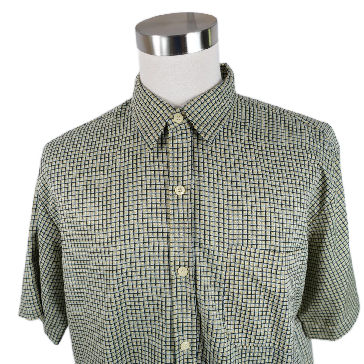 green plaid dress shirt mens