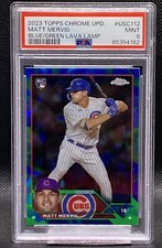 🔥 2023 Topps Chrome Upd. Matt Mervis RC Blue/Green Lava Lamp /125 PSA 9 🔥
