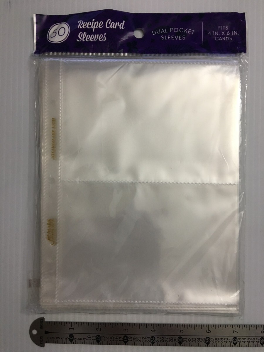 plastic recipe card sleeves Amazon.com: Recipe Card Protector Pages, 15 4" x 6" Clear Plastic Protectors Pages w/ 3 Punched Holes for Recipe Binder, Recipe Sleeves for 3-Ring Binders by Meadowsweet Kitchens : Office Products