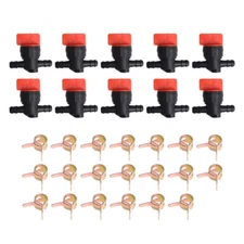 10 x 1/4" In-Line Straight Fuel Gas SHUT-OFF / CUT-OFF VALVES Lawn Mower