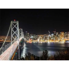 San Francisco Oakland Bay Bridge 12X16 Inch Framed Art Print