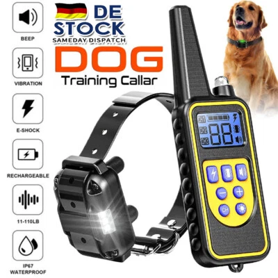 MARKENLOS Hund Ausbildung Stromschlag Erziehungshalsband Hunde Vibration Ton Funktion NEU