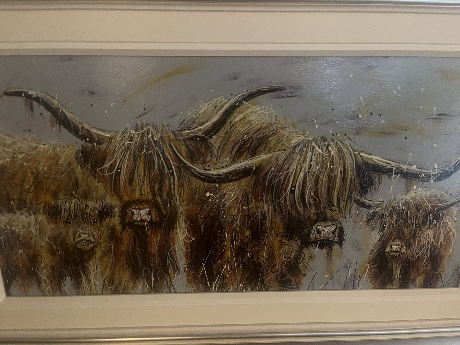 ruby keller highland cow family original artwork painting eBay