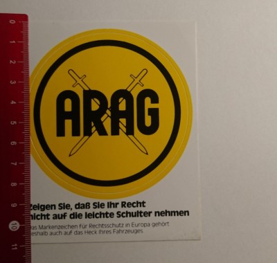 Aufkleber/Sticker: Arag zeigen sie daß sie ihr Recht nicht auf die (080317195)
