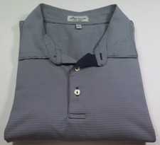 Peter Millar Summer Comfort Men Stretch Striped Golf Pullover Polo Shirt XXL 2XL