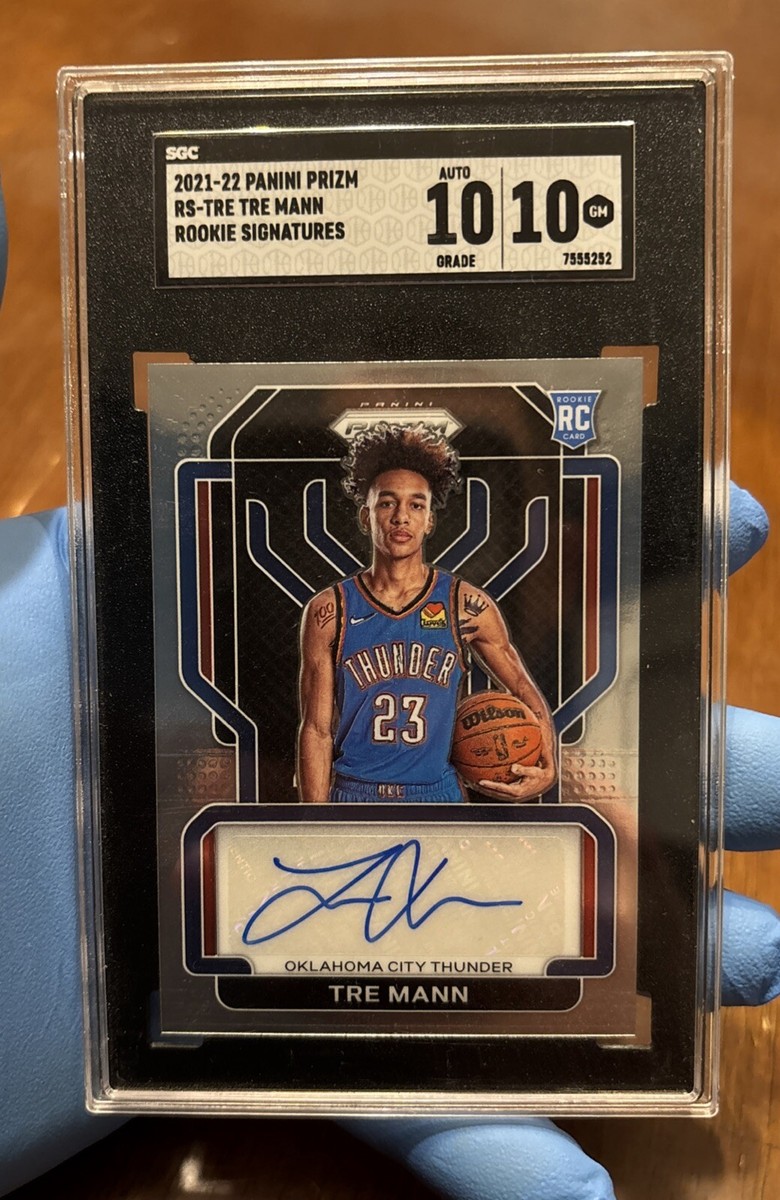 Tre Mann 2021 Prizm Rookie Auto SGC 10/10 Thunder, Hornets | eBay