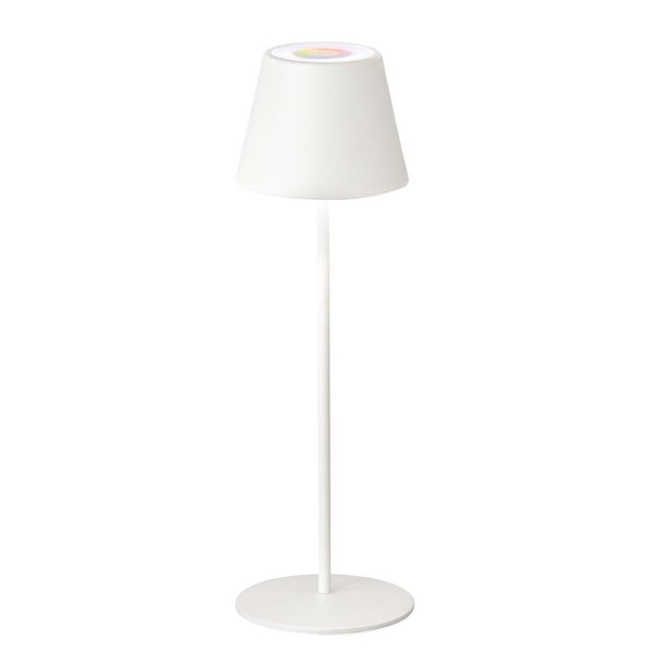 Tischleuchte AußEnleuchte Dimmbar Led Gartenlampe Balkonleuchte IP44 Weiß H 38Cm-image