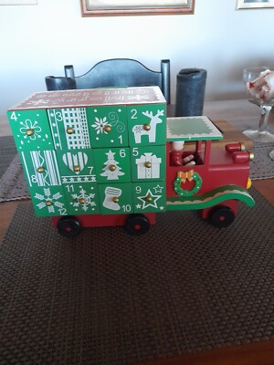 Weihnachtsdruck  Christmas Advent Calendar Truck Holz LKW Kalender sehr schön