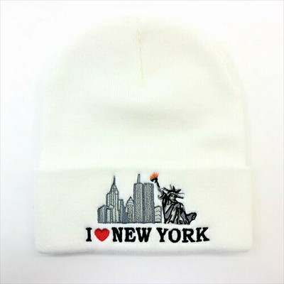 Beanie Knit Cap White 