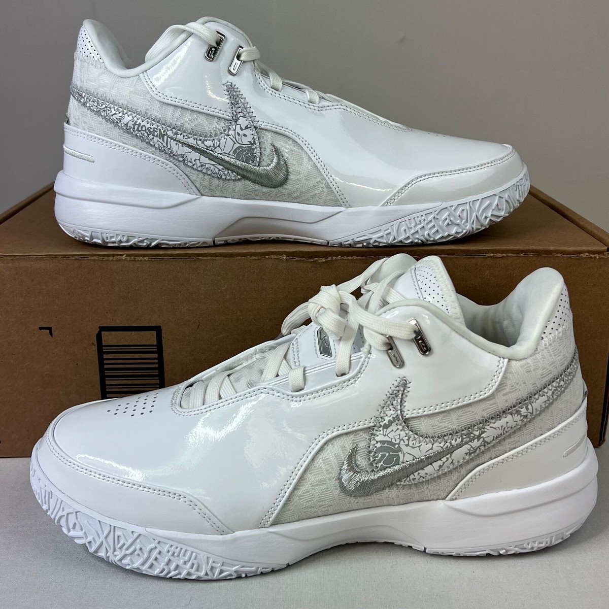 Nike Zoom Lebron NXXT Gen AMPD Triple White Men's Size 10 Sneakers