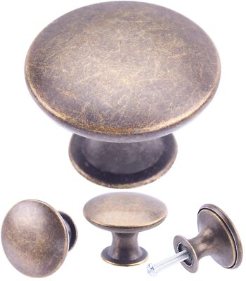 8 Pack Delicate Design Round Antique Breen Bronze Kitchen Cabinet Knobs Cupboard