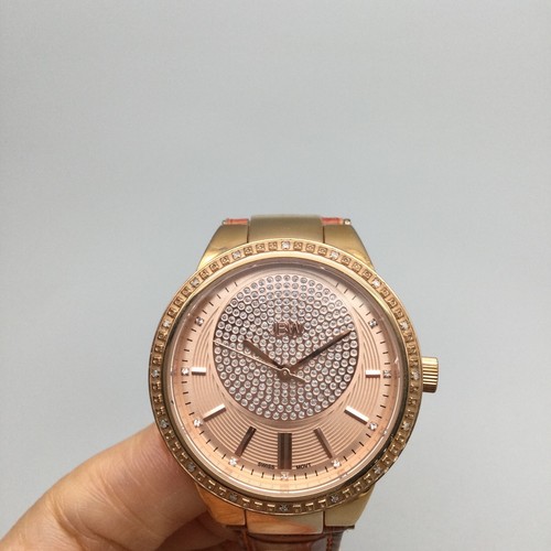 JBW CamilleWatch Women 38mm Rose Gold Tone Brown Leather Band J6345D New Battery - 第 7/16 張圖片