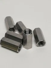 3/8-16 ×1-1/8", Stainless Steel 18-8 Coupling Nuts, (5) pcs Threaded Rod.