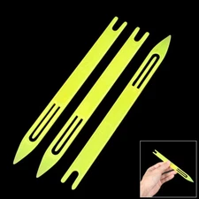 Fishing Plastic Net Repair Aeecssory Needle Shuttles Bobbin 7# Yellow 3 Pcs