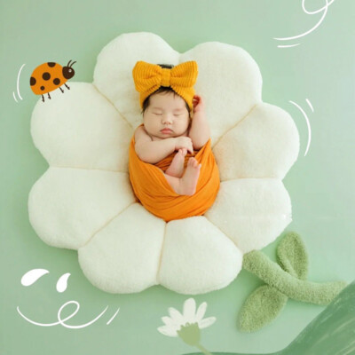 Newborn Photography Props Baby Kids Wrap Blanket Flower Mat