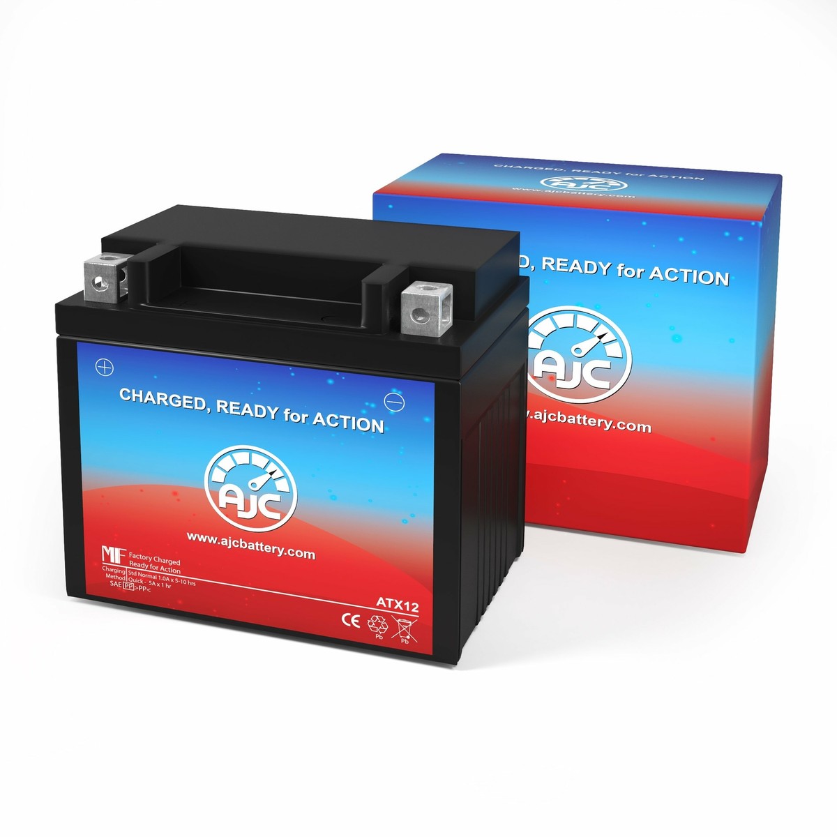 MMG YB16CL-B Powersports Battery - 12V 19Ah For ATV, UTV & Motorcycles