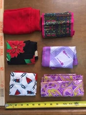 scarves Lot of 6 , very colorful , variety of brands & style,    Lot#8.     A566