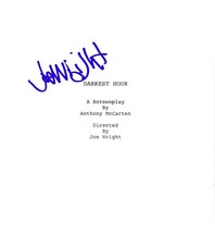 DIRECTOR JOE WRIGHT SIGNED 'DARKEST HOUR' FULL MOVIE SCRIPT SCREENPLAY w/COA UK