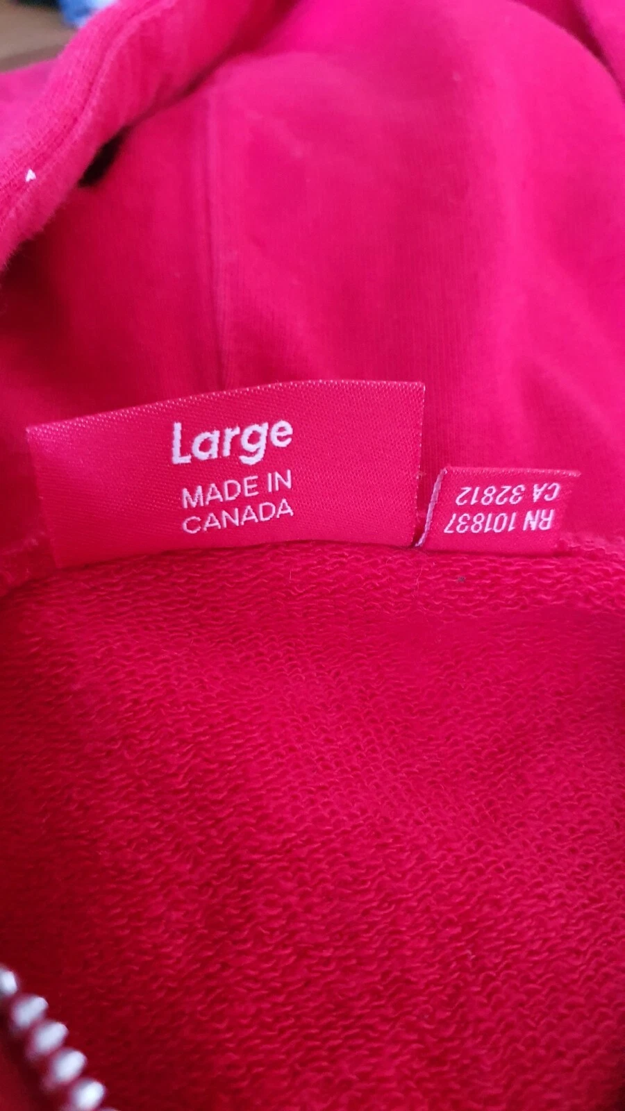 Felpa con cappuccio SS17 Supreme Small Box logo zip rossa L grande tono