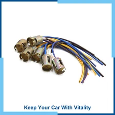 Pack(6) Metal Car 1157 Turn Signal Light Extension Wire Harness Socket Connector